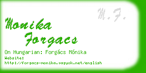 monika forgacs business card